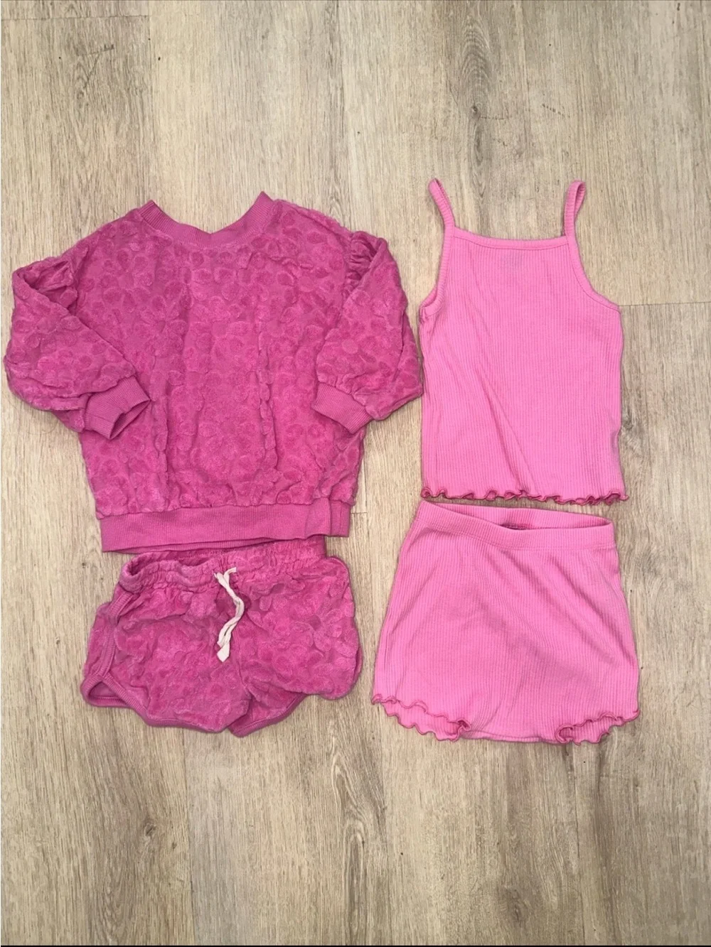 Old Navy Girls' Hot Pink 4-Piece Pajama Set
